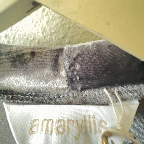 Amaryllis Womens Long Gray Velvet Cardigan With Open Front & Pockets - Picture 5 of 9